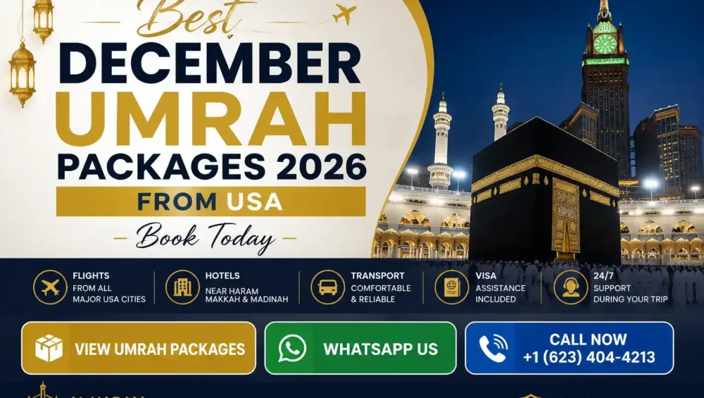 Best December Umrah Packages 2026 from USA