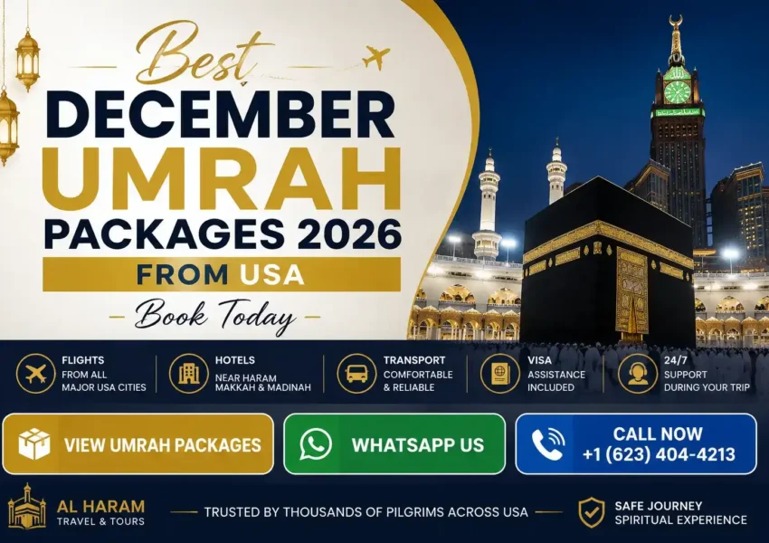Best December Umrah Packages 2026 from USA